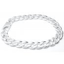 Silver Curb Chain Bracelet 8mm 20-24 cm 22-26g